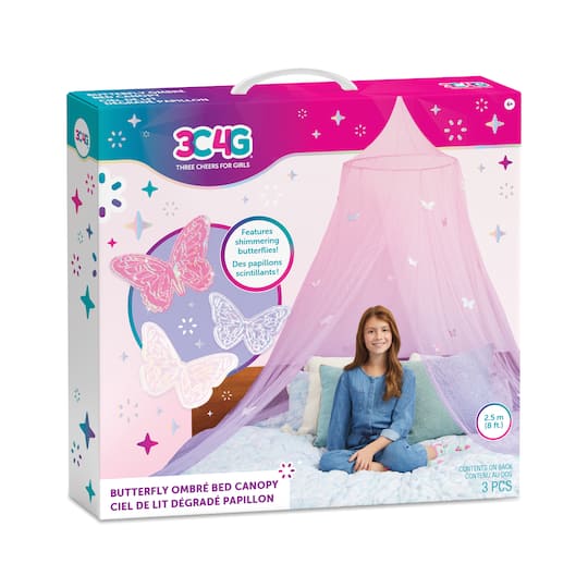 Make It Real 3C4G® Butterfly Ombre Bed Canopy | 4.33" x 23.6" x 114.17" | Michaels®